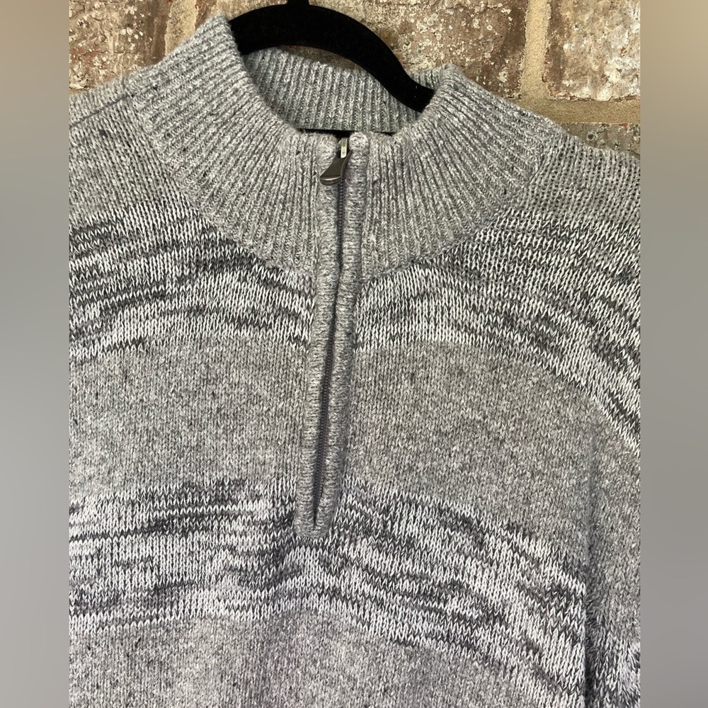Method Brand Men's Grey Long Sleeve 1/4 Zip Mock Neck Sweater Size Large - Picture 4 of 11